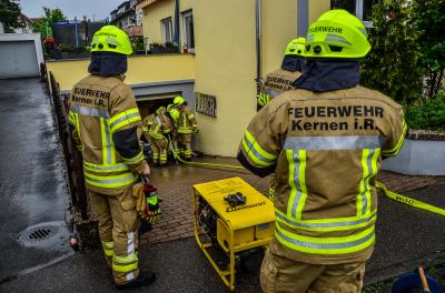 Kernen-Rommelshausen: Starkregen fordert die Feuerwehr